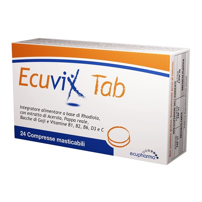 Ecupharma Ecuvix Tab 24 Compresse Masticabili e ricostituenti Ecupharma Ecuvix Tab 24 Compresse Masticabili e ricostituenti