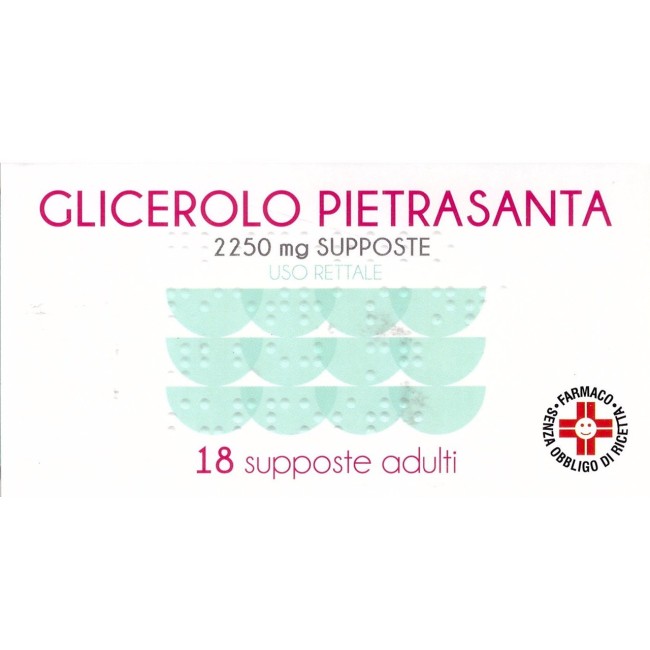 Pietrasanta Glicerolo*adulti 18 Supposte 2250mg Pietrasanta Glicerolo*adulti 18 Supposte 2250mg