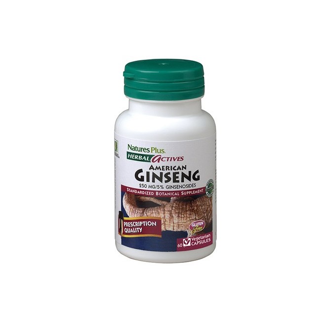 Natures plus Herbal Actives Ginseng Americano 60 capsule Natures plus Herbal Actives Ginseng Americano 60 capsule