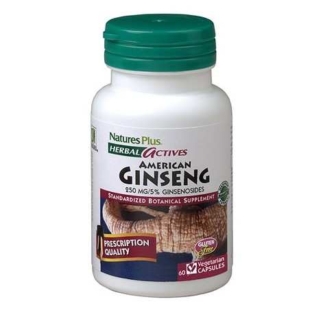 Natures plus Herbal Actives Ginseng Americano 60 capsule Natures plus Herbal Actives Ginseng Americano 60 capsule