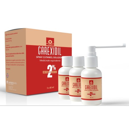 Difa Cooper Carexidil 2% Spray Cutaneo 3 flaconi Difa Cooper Carexidil 2% Spray Cutaneo 3 flaconi