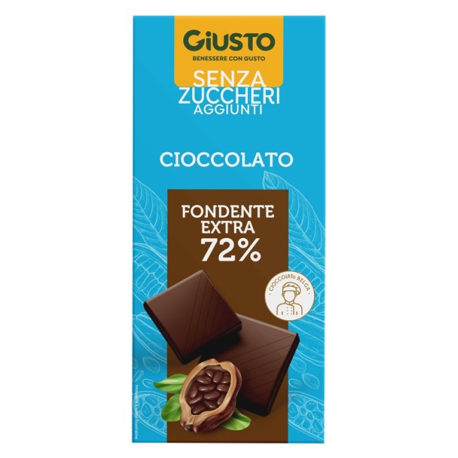 Giusto Senza Zucchero Tavoletta Extra Fondente 85 G Giusto Senza Zucchero Tavoletta Extra Fondente 85 G