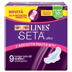 Fater Lines Seta Ultra Assorbenti Lungo Ali 9 Pezzi