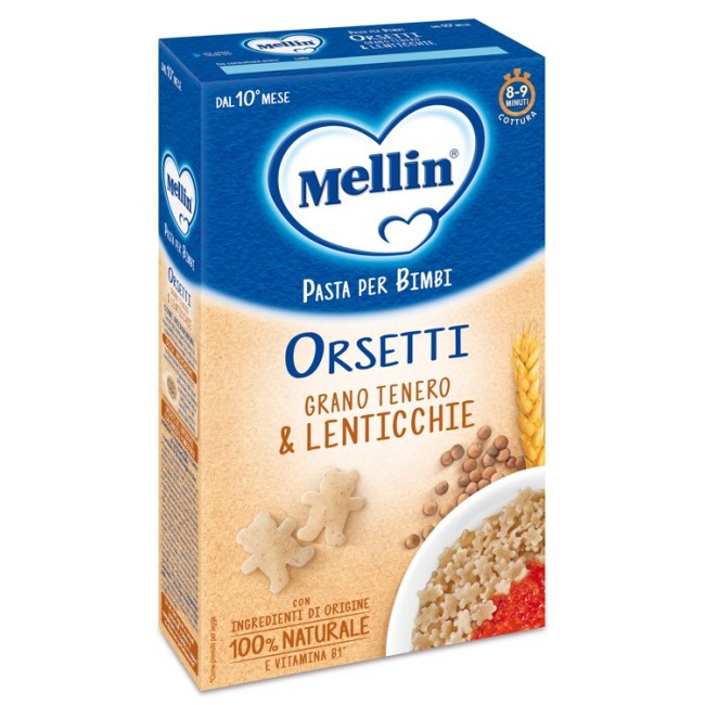 Mellin Orsetti Con Lenticchie pasta per bimbi 280 G - Para-Farmacia  Bosciaclub