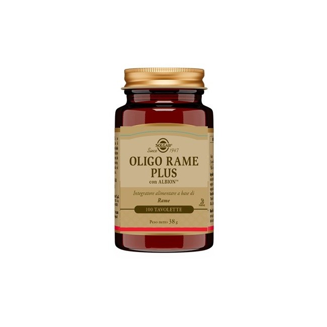 Solgar It. Multinutrient Oligo Rame Plus 100 Compresse Solgar It. Multinutrient Oligo Rame Plus 100 Compresse