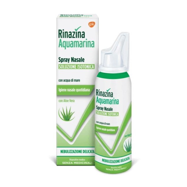Rinazina Aquamarina Family Spray Nasale Isotonico Delicato 100 Ml