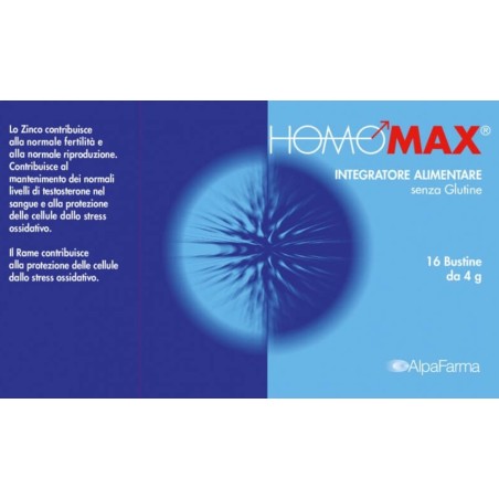 Alpafarma homomax integratore 16 bustine Alpafarma homomax integratore 16 bustine