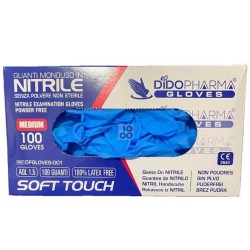 Guanti nitrile dido monouso misura media 100 pezzi