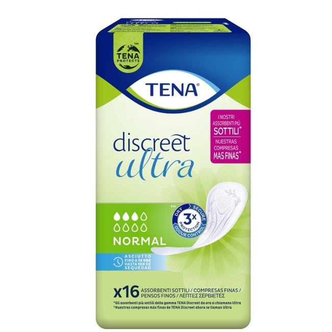 Pannolone sagomato tena discreet ultra normal 16 pezzi