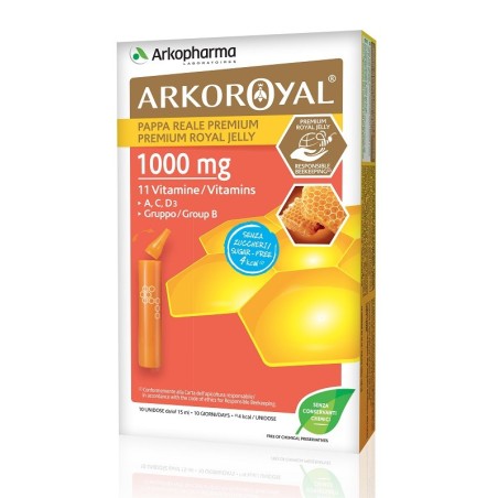 Arkoroyal pappa reale 1000 mg + vitamine da 10 fiale