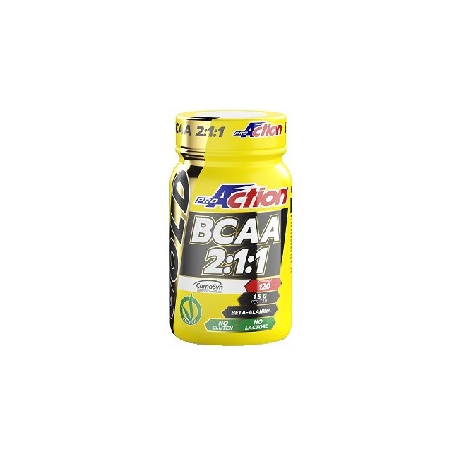 Proaction Gold Bcaa integratore 120 Compresse Proaction Gold Bcaa integratore 120 Compresse