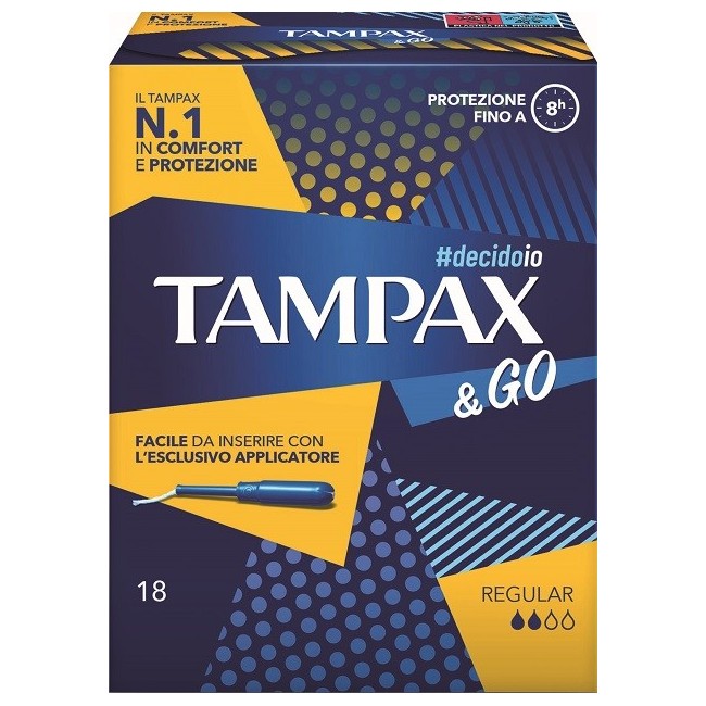 Fater Tampax &go Regular assorbenti 18 Pezzi Fater Tampax &go Regular assorbenti 18 Pezzi