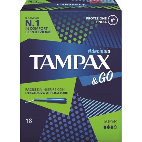 Fater Tampax &go Super assorbenti interni 18 Pezzi Fater Tampax &go Super assorbenti interni 18 Pezzi
