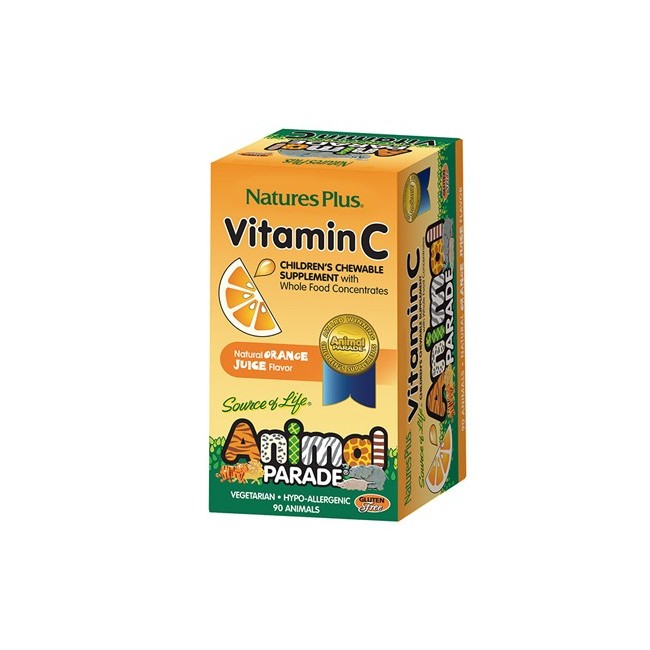 Natures plus Animal Parade Vitamina C 90 Compresse Masticabili Natures plus Animal Parade Vitamina C 90 Compresse Masticabili