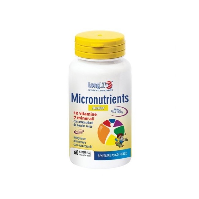 Longlife micronutrients junior integratore 60 tavolette Longlife micronutrients junior integratore 60 tavolette