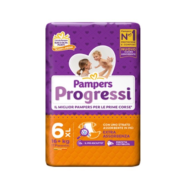 Fater Pampers Progressi Xl pannolini 17 Pezzi