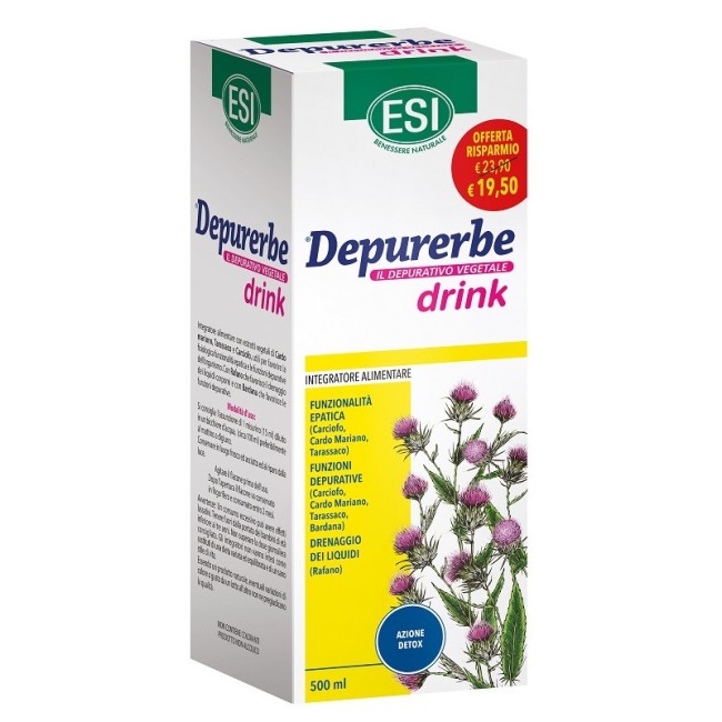 Esi Depurerbe Drink per eliminare le tossine 500 Ml Esi Depurerbe Drink per eliminare le tossine 500 Ml