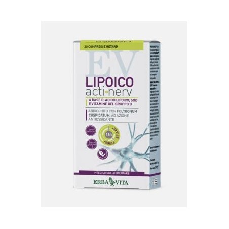 Erba vita Lipoico acti nerv retard 30 compresse Erba vita Lipoico acti nerv retard 30 compresse