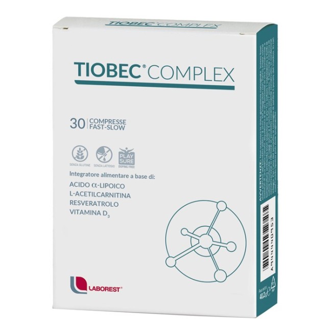 4 pezzi Tiobec Complex integratore 30 Compresse Fast Slow 4 pezzi Tiobec Complex integratore 30 Compresse Fast Slow