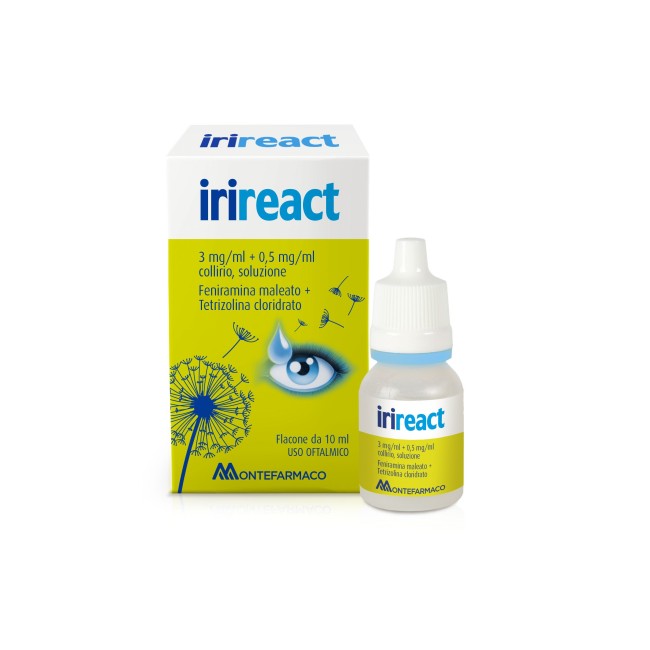 Montefarmaco Irireact collirio 1 flacone 10ml Montefarmaco Irireact collirio 1 flacone 10ml