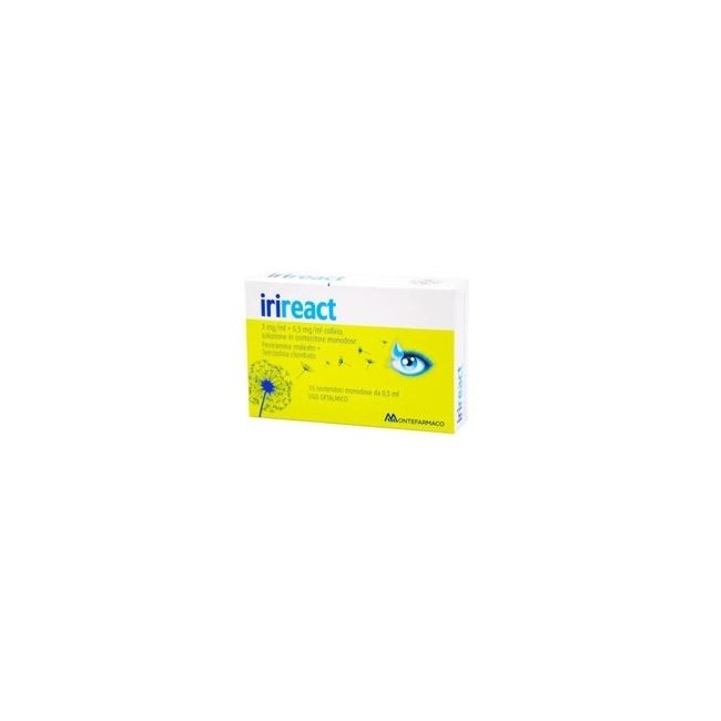 Montefarmaco Irireact collirio 10 flaconcini 0,5 ml Montefarmaco Irireact collirio 10 flaconcini 0,5 ml