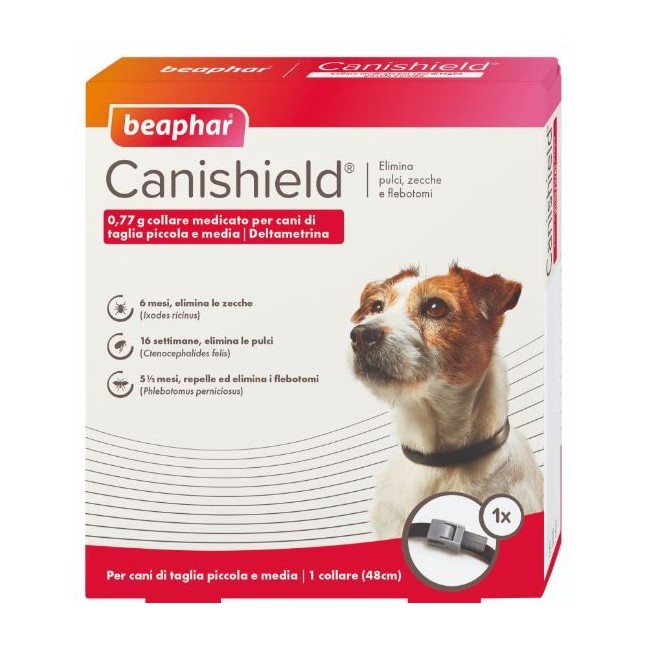 Beaphar Caneshield collare cane medio e piccolo 1 pezzo Beaphar Caneshield collare cane medio e piccolo 1 pezzo