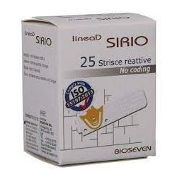 Bioseven Strisce Misurazione Glicemia Linea D Sirio 25 Pezzi