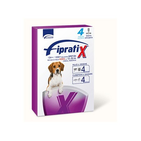 Alfamed S. A. Fipratix 134 Mg/1200 Mg Soluzione Spot-on Per Cani Di Taglia Media Alfamed S. A. Fipratix 134 Mg/1200 Mg Soluzione Spot-on Per Cani Di Taglia Media
