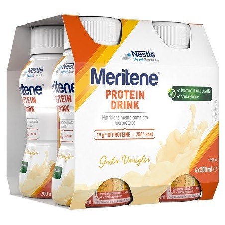 Nestle' It. Meritene Drink Vaniglia 4 Pezzi Da 200 Ml Nestle' It. Meritene Drink Vaniglia 4 Pezzi Da 200 Ml