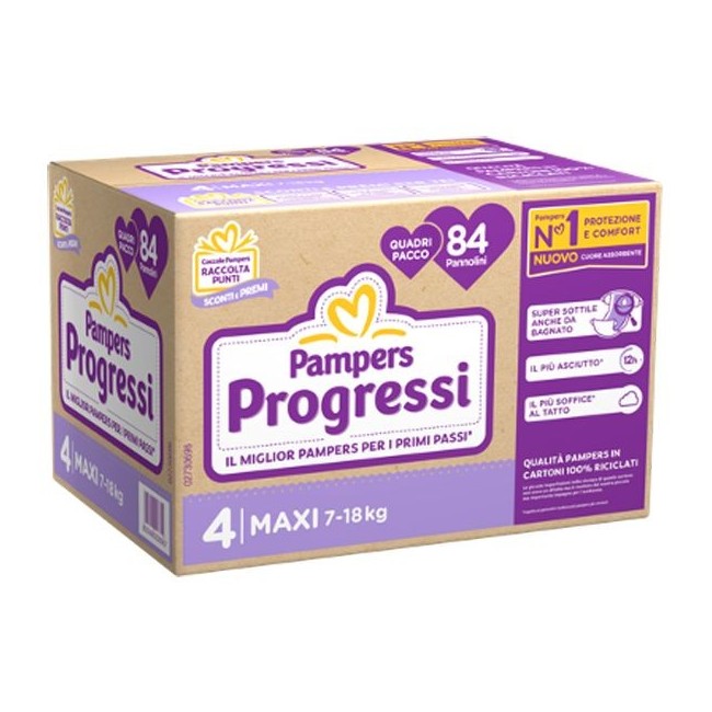 Fater Pampers Quadri Progressi Maxi 84 Pezzi Fater Pampers Quadri Progressi Maxi 84 Pezzi