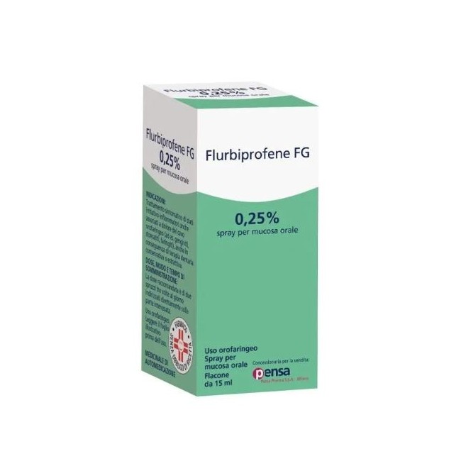 Flurbiprofene Pensa spray orale per mal di gola 15 ml