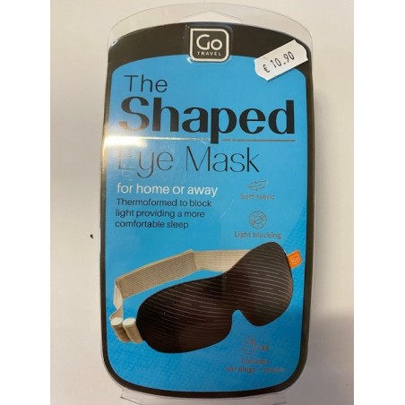 Go travel the shaped eye mask maschera per dormire + tappi in silicone