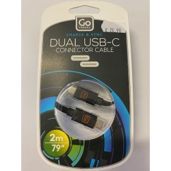 Go travel 2M Dual USB-C Cable doppia connessione USB