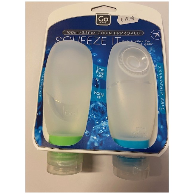 Go travel Squeezy Bottles bottigliette per trasporto liquido Go travel Squeezy Bottles bottigliette per trasporto liquido