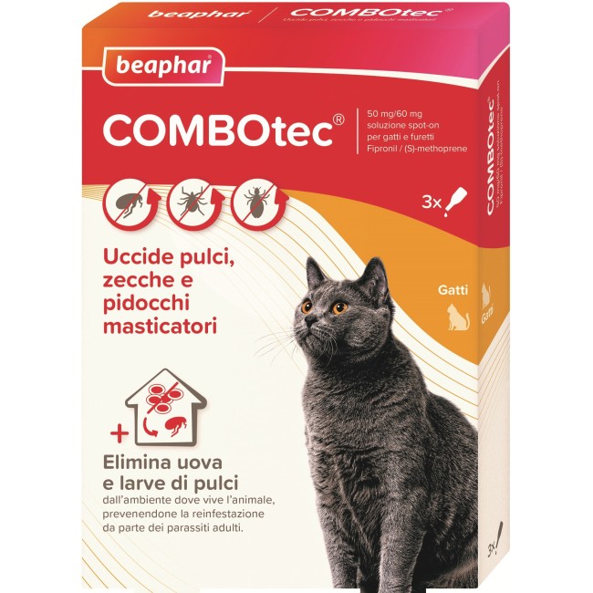Beaphar Combotec Soluzione Spot-on Per Gatti E Furetti 3 pipette Beaphar Combotec Soluzione Spot-on Per Gatti E Furetti 3 pipette