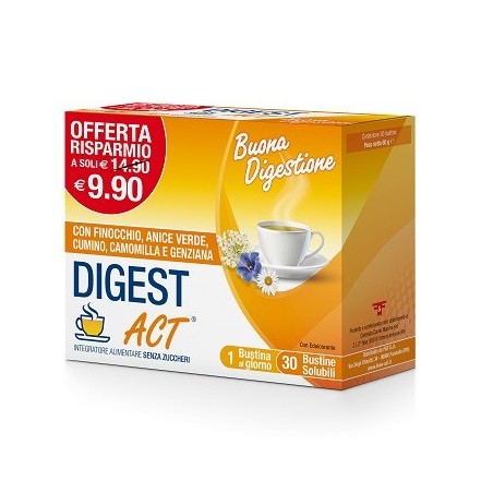 F&f Digest Act 30 Bustine Solubili Senza Zuccheri F&f Digest Act 30 Bustine Solubili Senza Zuccheri