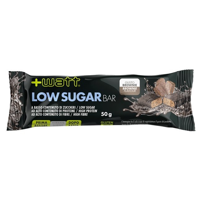 + Watt Low Sugar Bar Brownie barretta 50 G + Watt Low Sugar Bar Brownie barretta 50 G