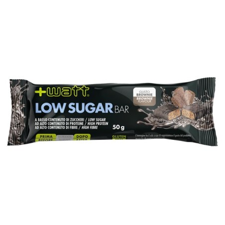 + Watt Low Sugar Bar Brownie barretta 50 G + Watt Low Sugar Bar Brownie barretta 50 G