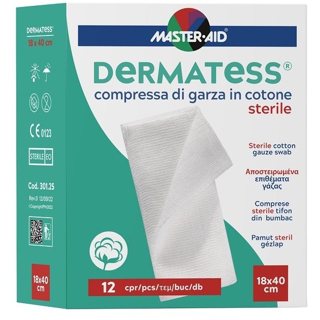 Garza Idrofila Dermatess Cotone 18x40 12 Pezzi Garza Idrofila Dermatess Cotone 18x40 12 Pezzi