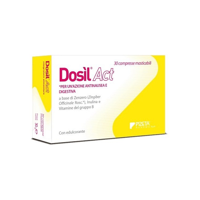 Pizeta Pharma Dosil Act 30 Compresse Masticabili Pizeta Pharma Dosil Act 30 Compresse Masticabili