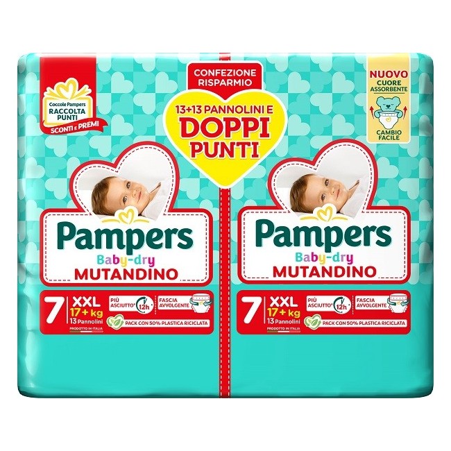 Fater Pampers Baby Dry Pannolino Mutandina Duo Downcount Xxl 26 Pezzi