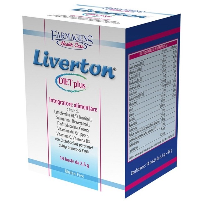Farmagens Health Care Liverton Diet Plus 14 Bustine Farmagens Health Care Liverton Diet Plus 14 Bustine