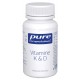 Nestle' Italiana Pure Encapsulations Vitamine K & D 30 Capsule