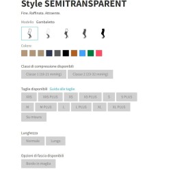 Sigvaris Semitrasparent Gambaletto AD CCL2 1 paio Sigvaris Semitrasparent Gambaletto AD CCL2 1 paio