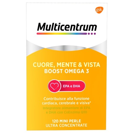 Multicentrum cuore mente e vista boost omega 3 120 mini perle