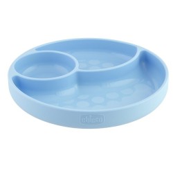 Chicco Piatto Silicone Ventosa Blu 1 pezzo