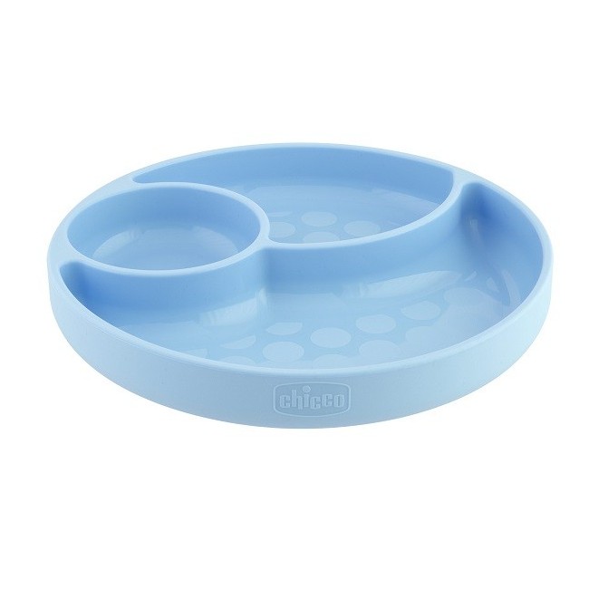 Chicco Piatto Silicone Ventosa Blu 1 pezzo Chicco Piatto Silicone Ventosa Blu 1 pezzo
