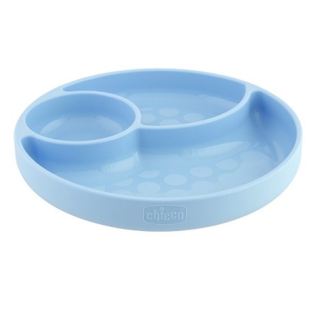 Chicco Piatto Silicone Ventosa Blu 1 pezzo