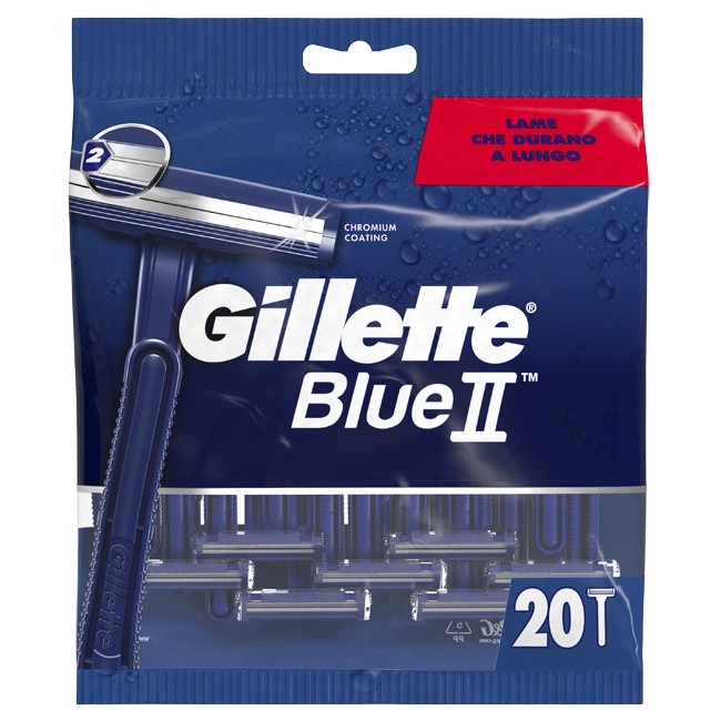 Procter & Gamble Gillette Blue Ii Usa & Getta Standard 20 Pezzi