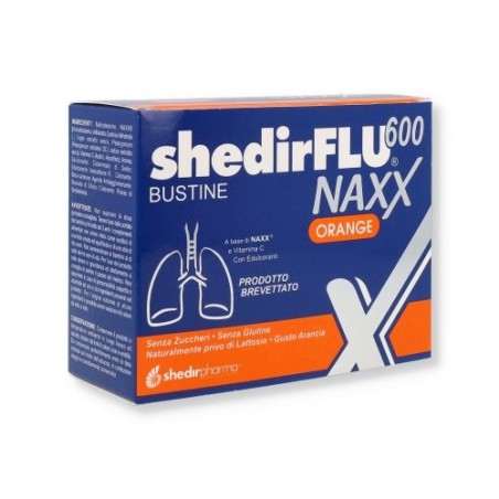 Shedir Pharma Unipersonale Shedirflu 600 Naxx Arancia Senza Zuccheri 20 Bustine